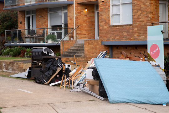 hard rubbish collection on the footpath