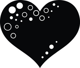 love vector illustrations heart silhouette bubble logo shape icon art outline symbol realistic romantic black color glass liquid wedding shampoo shape
