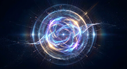 Advanced Quantum Physics Core with Atomic Particle Orbit and Digital Circuitry