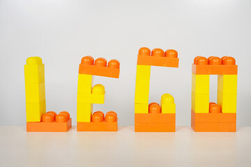 Obraz premium Minsk, Belarus - September 10, 2025: Colorful Lego blocks arranged to spell 