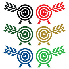 Professional Dartboard Target Icon Vector for Business Success and Goal Achievement Concept