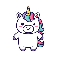 Fototapeta premium Adorable Cartoon Unicorn Illustration