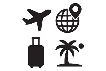 Global Travel and Vacation Destination Icons