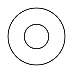 Adhesive tape roll linear icon vector illustration symbol isolated white background packaging material sticky circle office supply packing tool equipment outline