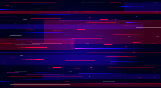 Background design with glitch effect. System error or computer crash. Rewind display. Grain pixel stripes. Technical failure. Abstract texture with defects. Vector cyberpunk backdrop