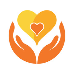 Heart in hands symbolizing love care and support