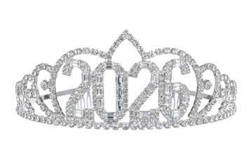 Elegant diamond tiara with year 2026 centerpiece © X02