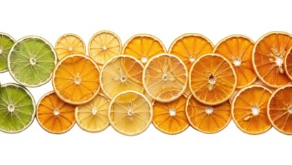 Dried Citrus Fruit Slices Arrangement Orange Lemon Lime Colorful Pattern Isolated White Background.png