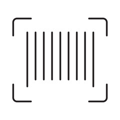 Barcode scan product linear icon vector illustration symbol isolated white background code price id scanner tag label retail reading identity data outline