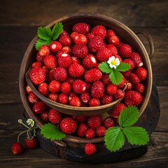 Bowl of Wild Strawberries - A Taste of Summers Sweetness.