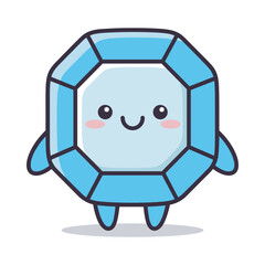Adorable Cartoon Gem Character Illustration
