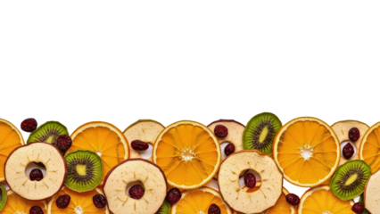 Dried Fruit Arrangement Orange Kiwi Apple Slices Cranberries Border Isolated White Background.png