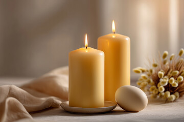 Easter candles religious celebration