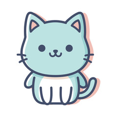 Adorable Cartoon Cat Illustration