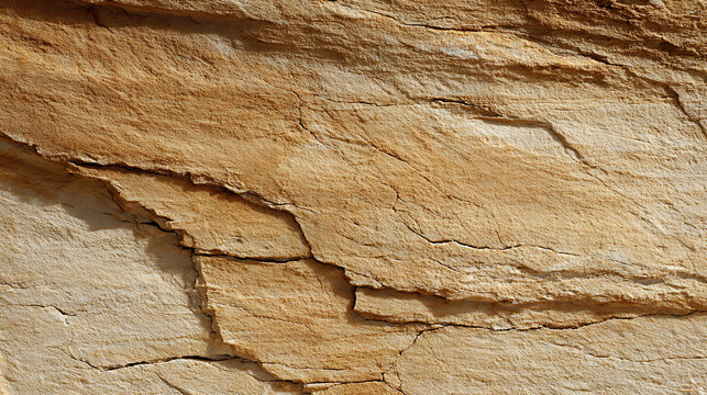 Cracked Sandstone Rock Face Texture layered