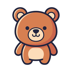 Obraz premium Adorable Cartoon Bear Illustration