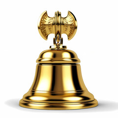 golden bell isolated on white