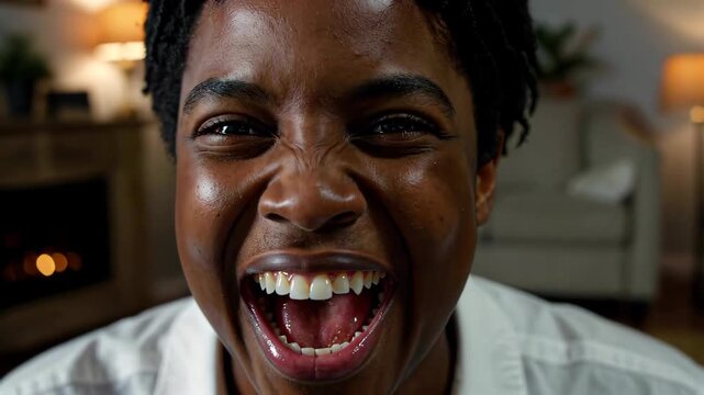 Close-up of black women laughing