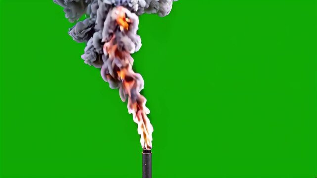Green Screen Flame Smoke Material
