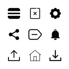Set of User Interface Icons. Containing Settings, Search, Security and  Digital Products
