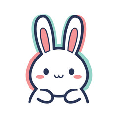Obraz premium Adorable Cartoon Bunny Illustration