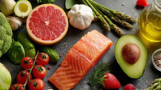 A vibrant collection of healthy food, perfect for wellness and nutrition