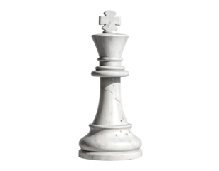white marbled king chess piece