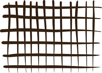 Abstract Dark Brown Grid Pattern on White Background Simple Geometric Design