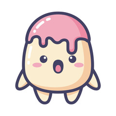 Adorable Cartoon Donut Character Illustration