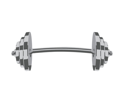 A Bent barbell vector illustration