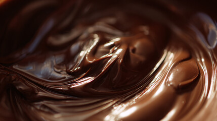 rich, dark molten chocolate - Macro Close-up