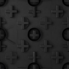 white cross on black