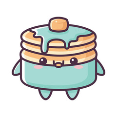 Cute Pancake Character Illustration