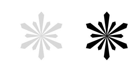 vector symmetrical snowflake-like geometric shapes
