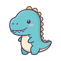 Cute Cartoon Dinosaur Illustration for Kids © MDBayjid