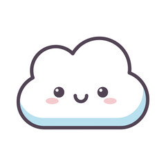 Cute Cartoon Cloud Character Illustration