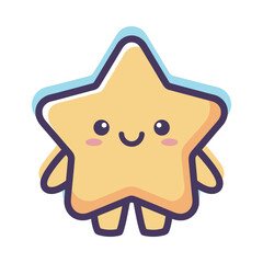 Obraz premium Cute Cartoon Star Character Illustration