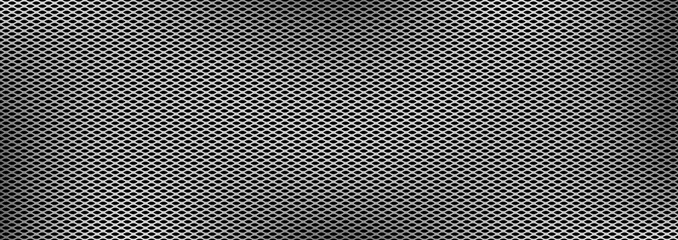 Metallic silver gradient grill metal mesh vector background © Anastasiia