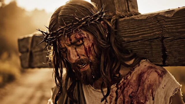 Jesus Christ Carrying the Cross, A Symbol of Sacrifice and Redemption