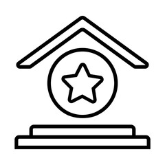 Reward vector icon. premium Illustration sign.  prize symbol. trophy logo.