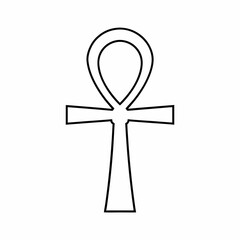 Ancient Egyptian Ankh Vector Icon &ndash; Sacred Life Symbol