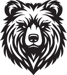 Obraz premium Bear silhouette vector art illustration. Bear vector icon.