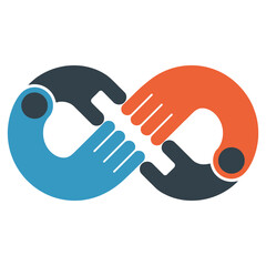 Human AI Partnership Creative Handshake Ethical Technology Collaboration Illustration