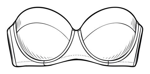 Stylish strapless womens undergarment for comfortable support and shape, perfect for apparel catalogs, fashion blogs, and lingerie retail promotions