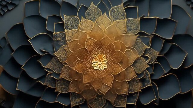 Abstract floral design with detailed texture and earth tone color palette