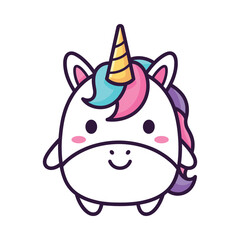 Fototapeta premium Adorable Cartoon Unicorn Illustration