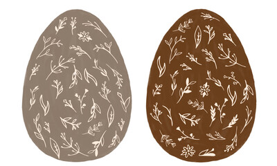 Watercolor Easter illustration featuring traditional eggs painted in soft pastel tones