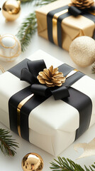 Happy New Year Greeting Card with Adorable Characters and Festive Elements.