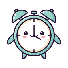 Cute Cartoon Alarm Clock Illustration