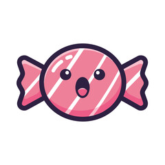 Pink Candy Cartoon Character Illustration